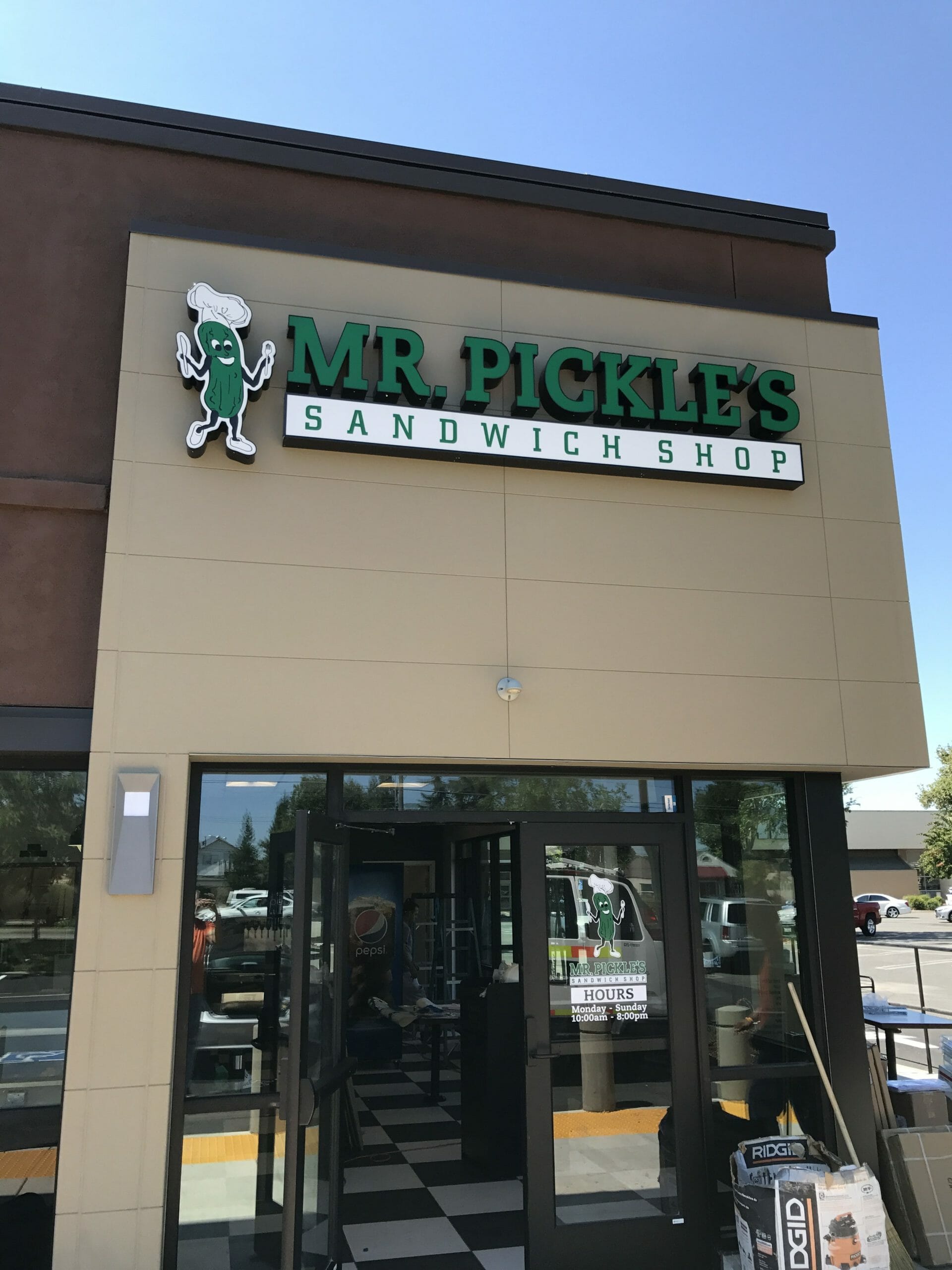 exterior of Mr. Pickles building