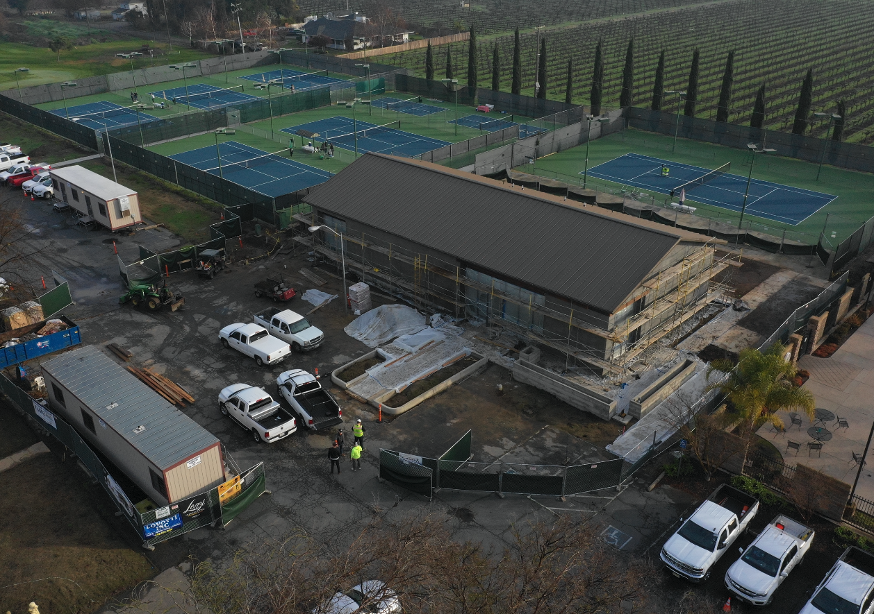 from drone tennis courts